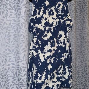 Abercrombie & Fitch Blue and White Dress with side cutouts